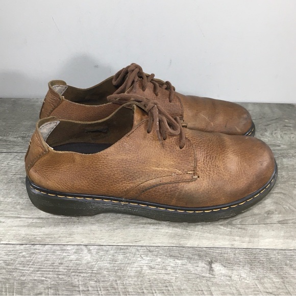 Mens Martens Bexley Docs Derby Distressed Brown Leather Shoes